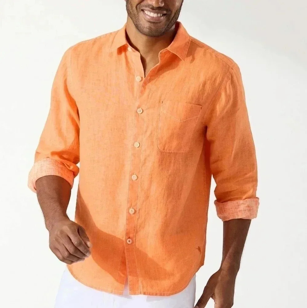 Tommy Bahama Sea Glass Breezer Linen Shirt 3XL